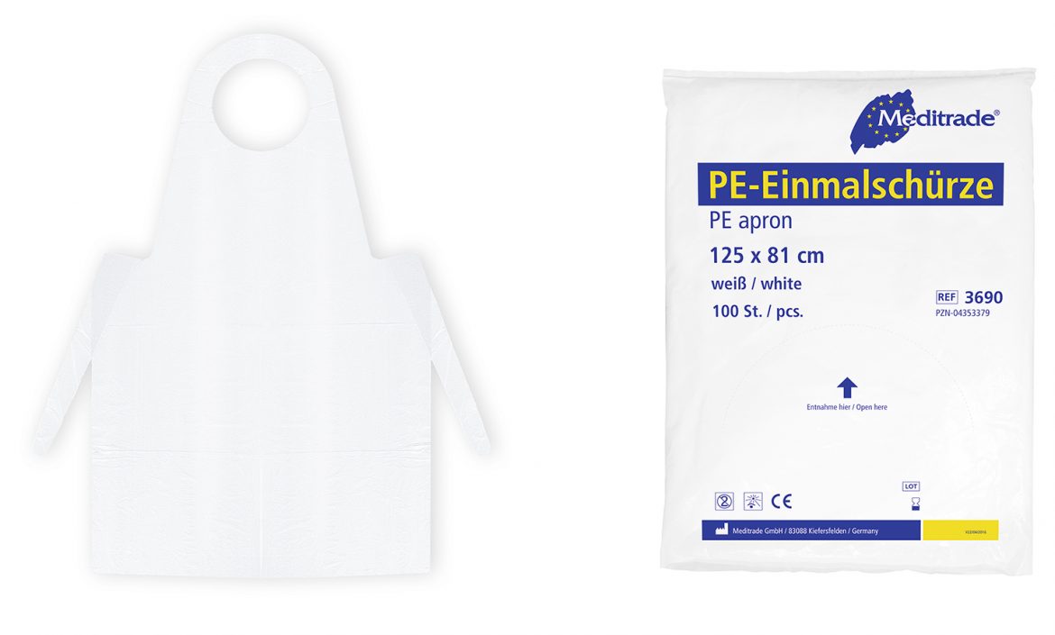 3690_PE-Einmalschürze_Packung und Schürze