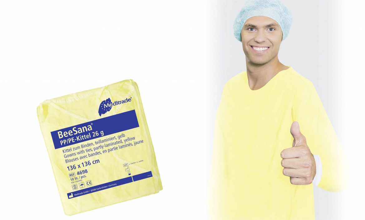4698_BeeSana PPPE-Kittel 26g_Packung und Kittel